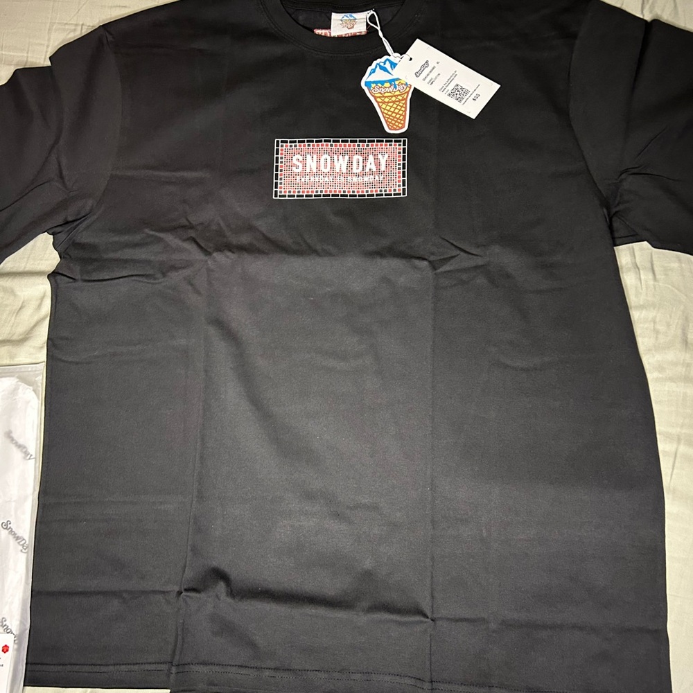 Snow day baccarat Black Men's Shirt Sz xl new